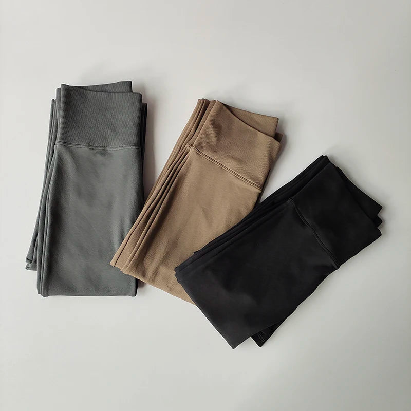 High-Waist Kompressionshose ohne sichtbare Nähte, Mikro-Schlag Yoga Outdoor-Bekleidung Nahtlose Elastische Fitnesshose Shaping Leggings
