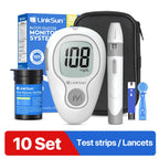 LinkSun Blutzuckermessgerät G-425-3 Glukometer ohne Codierung für Diabetestest 10/50/100 Teststreifen Lanzetten Medizinischer Blutzucker mg/mmol