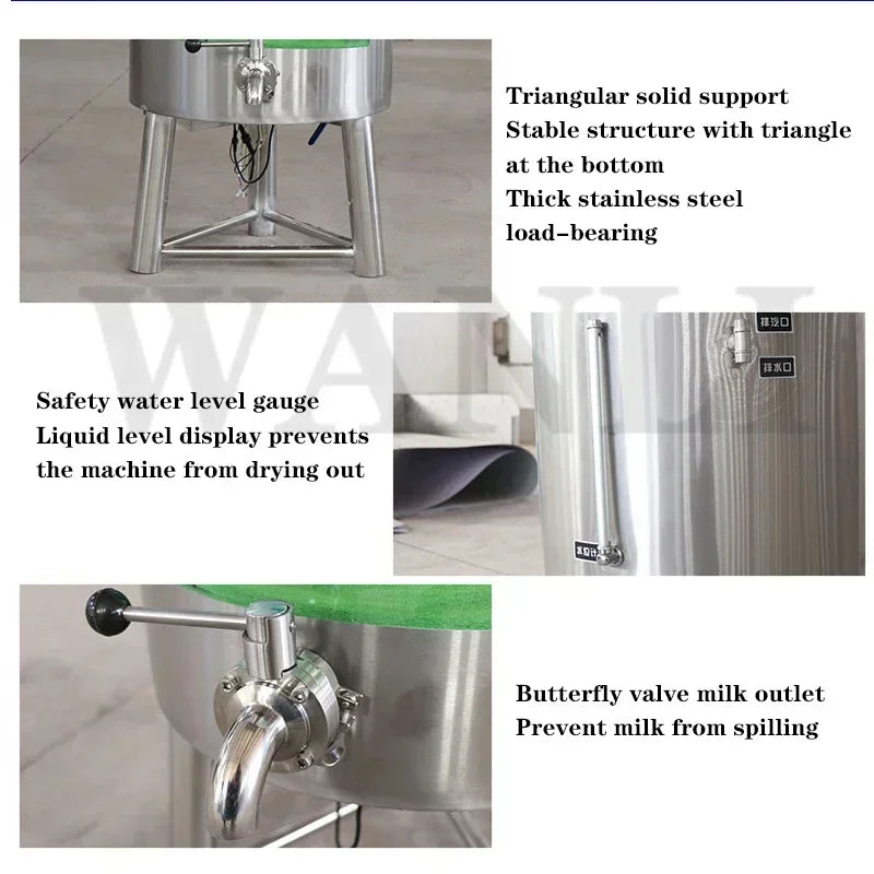 Home Electric 30L Kommerzielle Pasteurisierungsbehälter Milchpasteurisierungsmaschine Joghurt Kuh Wein Farm Rasen Intelligenter Sterilisator 22