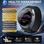 2026 Neue Mikrophysikalische Untersuchung Gesundheits-Smartwatch Herren EKG Harnsäure Lipide Blutdruck BT Anruf Smartwatch Für Android IOS