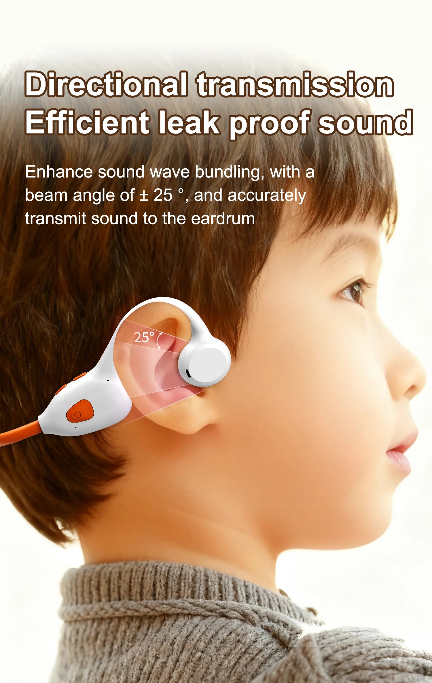 Air-Conduction-Stereo-Kopfhörer Kinder Open-Ear-Bluetooth-6.0-Ohrhörer Drahtlose Geräuschunterdrückung Lern-Musik-Headset Ohrbügel