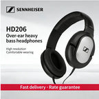 Sennheiser HD206 Over-Ear Kabelgebundene HiFi-Treiber Stereo-Bass Audiophile Kopfhörer Original Noise-Cancelling Monitoring Headset