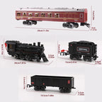 Klassische batteriebetriebene elektrische Eisenbahn Dampflokomotive Set mit Wassernachfüllung für Rauchzug Spielzeug mit Licht & Sound