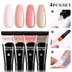 LILYCUTE 15ml Verlängerungsgel-Nagellack-Set Quick Nail Prolong mit Verlängerungsform-Nagelspitzen Acryl-Lösung Maniküre-Werkzeug-Kit