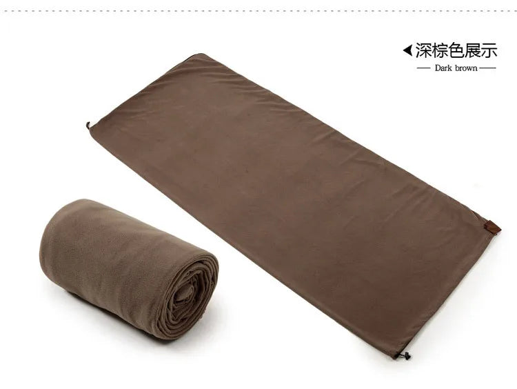 Portable Ultra-light Polar Fleece Sleeping Bag Outdoor Camping Tent Bed Travel Warm Sleeping Bag Liner Camping Sport Accessories
