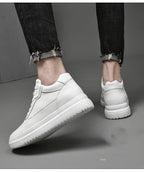 Hochwertige Herren-Sneaker, erhöhte Herrenschuhe, modische Freizeitschuhe, bequeme Leder-Sportschuhe, Höhenzunahme 6/8/10 cm