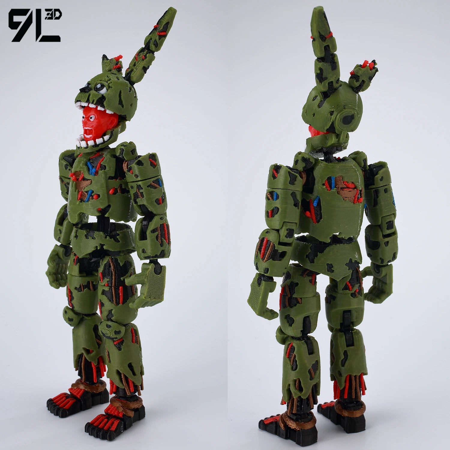 9L3D Gedruckte FNAF Freddy Fazbear's Pizza Springtrap Spielzeug Actionfiguren Anime Modell Lucky13 Dummy13 Titan13 Ornamente Geschenke