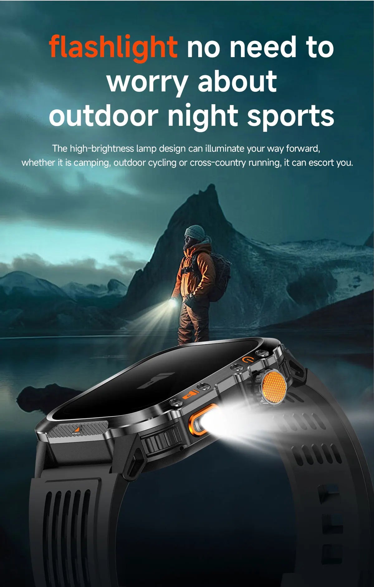 2025Neue GPS Smartwatch für Xiaomi IOS Militärkompass Taschenlampe Smartwatch Herren 10ATM Wasserdicht 100+Sportmodi BT Anruf Uhr