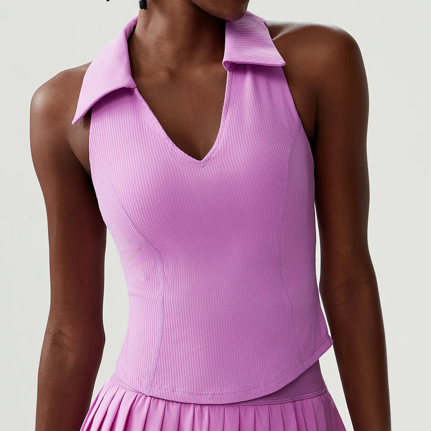 Ärmelloses Fitness-Yoga-Shirt Damen Sommer Slim Fit V-Ausschnitt Gym Lauftop Atmungsaktive Schnelltrocknende Sportbekleidung Workout Kleidung