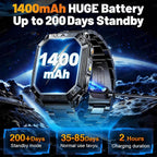 2026 TANK Neue 1400mAh Militär GPS Smartwatch Herren 2.01" AMOLED-Bildschirm 10ATM Wasserdichte Uhr SOS Anruf Taschenlampe Smartwatch iOS