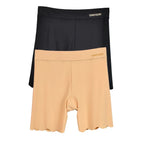 2er-Pack Nahtlose Sicherheits-Shorts Damen Eisseide Sommer Anti-Scheuer Unterwäsche Boxershorts Unterrock-Slip Übergröße Kurze Leggings 40-100kg