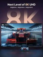 8K HDMI-Flachkabel 48 Gbit/s High Speed 8K60 4K120 144Hz Geflochtenes HDMI 2.1 Kabel 3D eARC HDCP 2.2&2.3 Kompatibel mit Roku TV/PS5