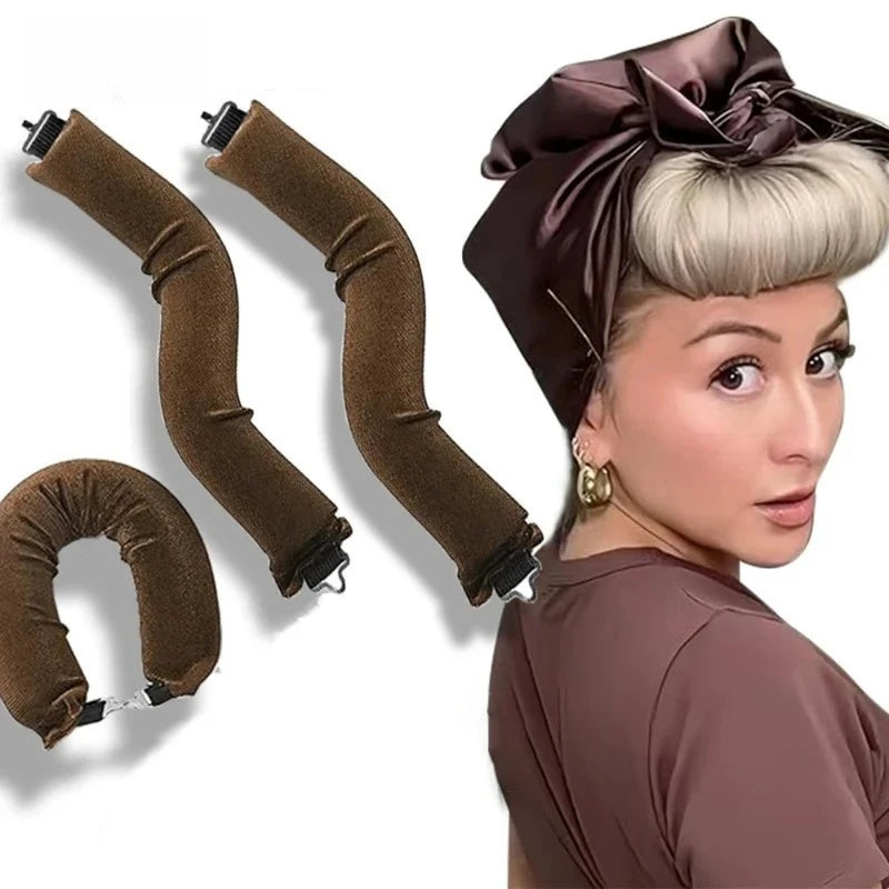 Hitzloses Lockenstab-Stirnband Ohne Hitze Weiche Flexi-Lockenwickler Faule Locken mit Haken Schlaf-Haarstyling-Tool für einen natürlichen Look Hauptbild