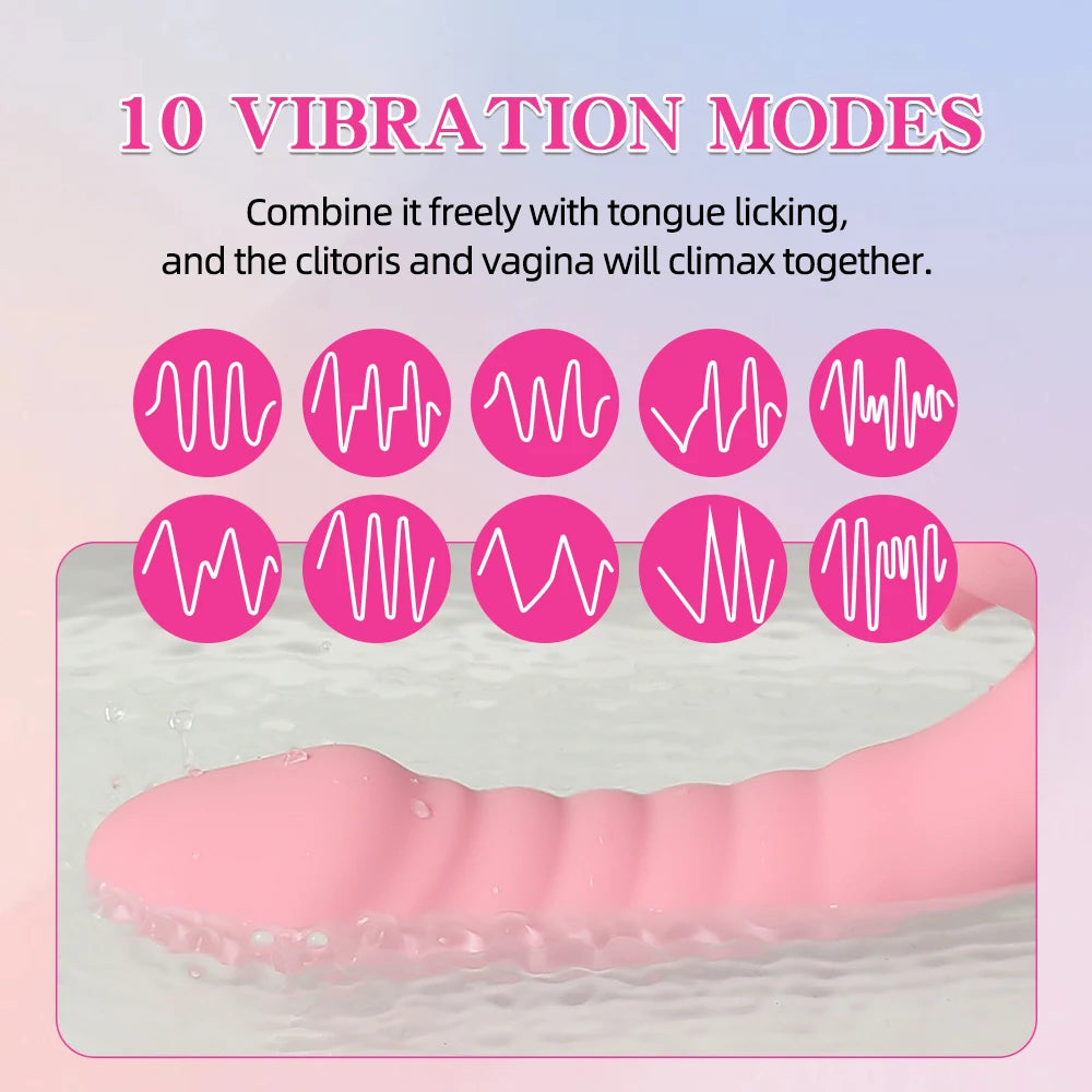 Klitoris Zungenlecken Frauen Vibrator Dildo G-Punkt Klitoralstimulator Vibro Masturbator Sexspielzeug für Erwachsene