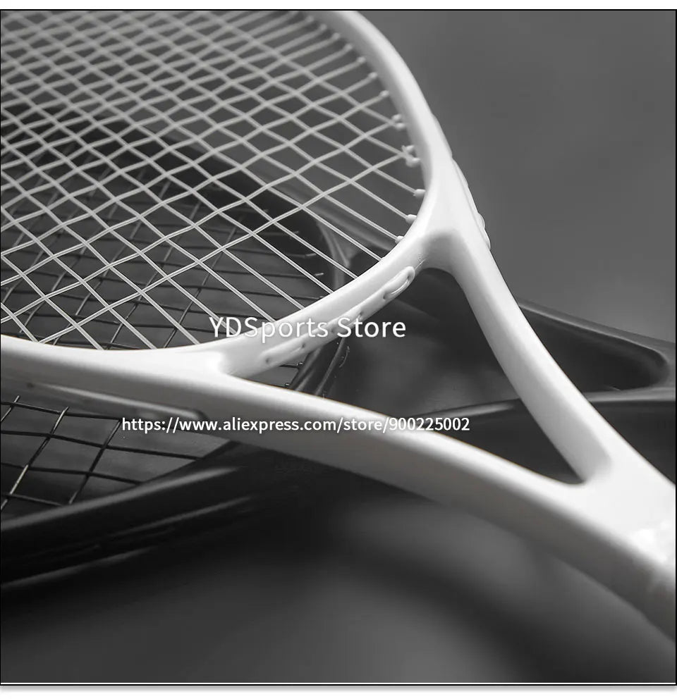 1x 27 Zoll Tennis-Racket, besaitet, Carbon-Aluminium-Legierung, Freizeit-Schläger, stoßfest, mit Tragetasche, für Erwachsene