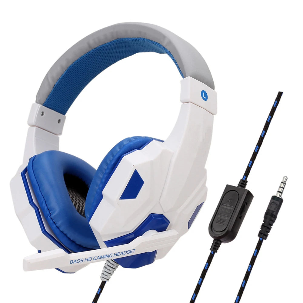 Gaming Kopfhörer 3.5MM Kabelgebunden PC Bass Stereo Gamer Headset Telefon Laptop Kopfhörer Helm Mit Mikrofon Für PS4 Xbox One Switch