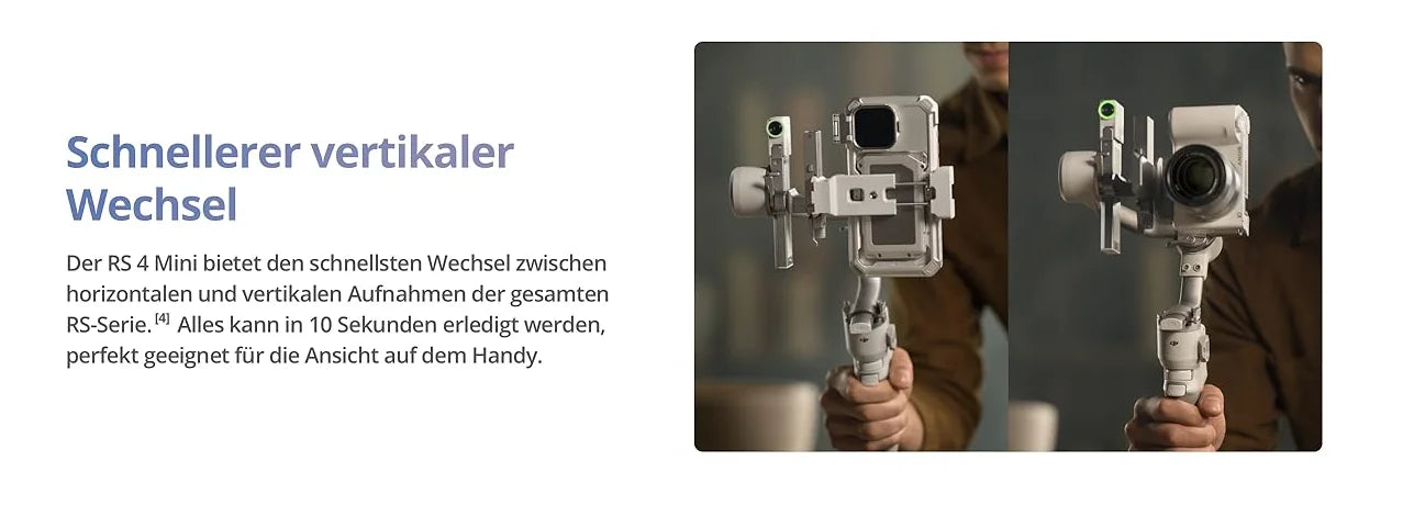 DJI RS 4 Mini Intelligente Empfindliche Nachführung Funktioniert Mit Kameras Smartphones Schneller Vertikaler Wechsel Bereit In 1S Handheld Gimbal Kamera