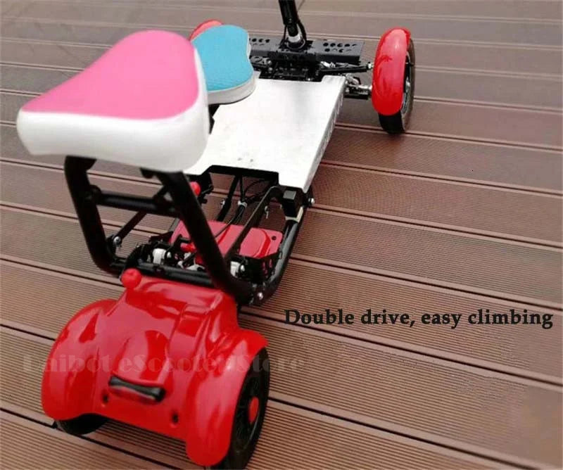 Elektrisches Vierrad-Skateboard Tragbare Elektroroller 10 Zoll 36V klappbarer Elektroroller für Behinderte und Senioren
