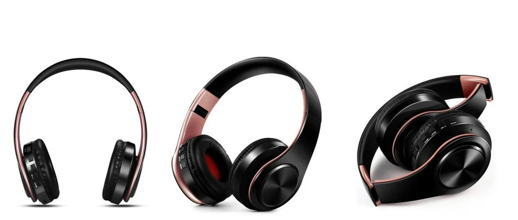 Herren Geschenk Gold Wireless Kopfhörer Bluetooth Kopfhörer Stereo Headset Spiel mit eingebautem Mikrofon, universell für Android und iOS