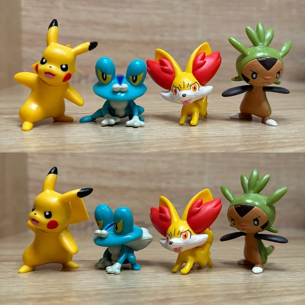 Pokémon Actionfigur Pikachu Spielzeug Glumanda Schiggy Bisasam Taschenmonster Kleine Figur Kindergeschenk