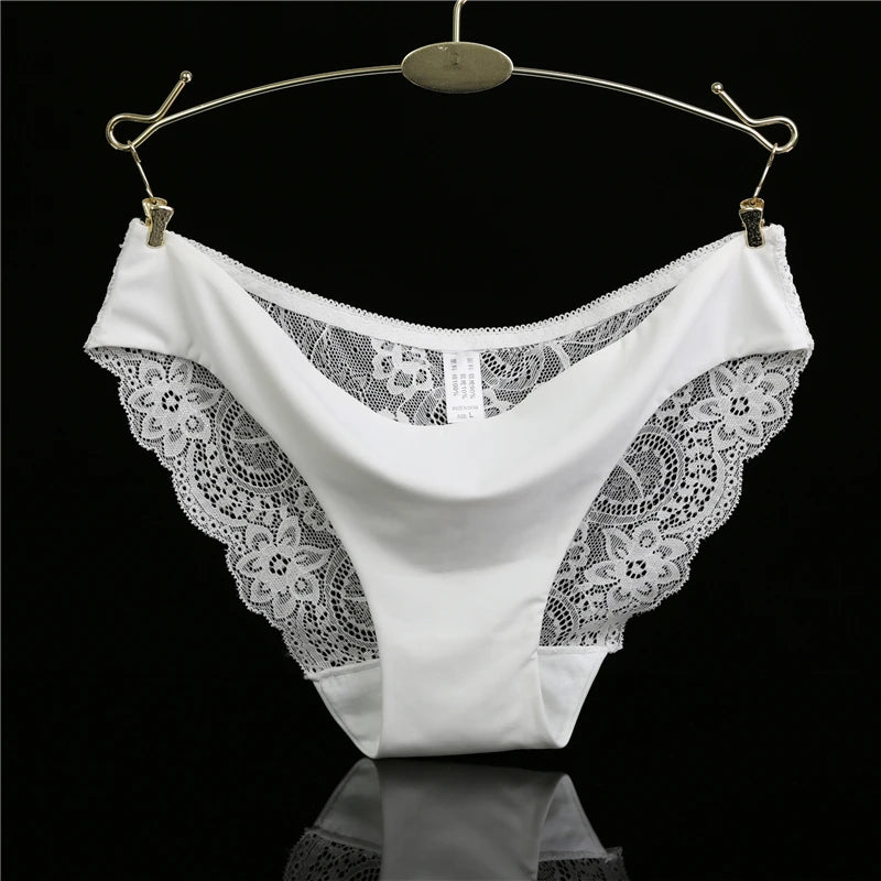 Damen Spitzenhöschen Sexy Transparenter Slip Niedriger Bund Baumwollzwickel Slips Übergröße Damenunterwäsche Dessous Neu Heißer Verkauf