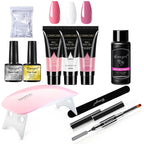 limegirl 15ml Verlängerungs-Nagelgel-Set 6W LED Lampe Komplettes Maniküre-Set Fingerverlängerungsform Nagel-Kit Alles für schnelles Verlängerungs-Werkzeugset