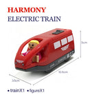 Elektrische Zuglokomotive Magnetisches Auto Druckguss-Modell Steckplatz passend für alle Marken Holzzugschienenbahn für Kinder Spielzeug W02