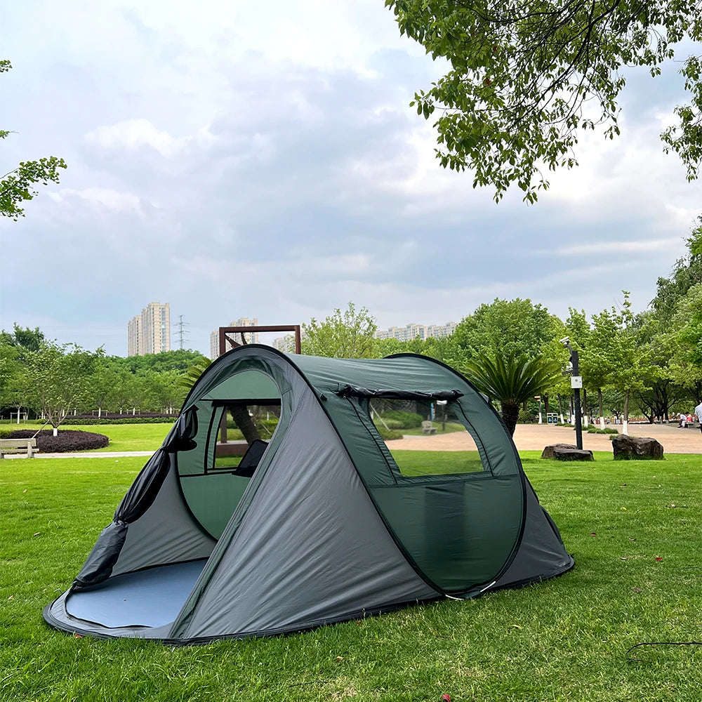 5-8 Personen Schnellaufbau-Wurfzelt wasserdichtes Campingbootzelt Outdoor-Zelt vollautomatisch Pop-Up