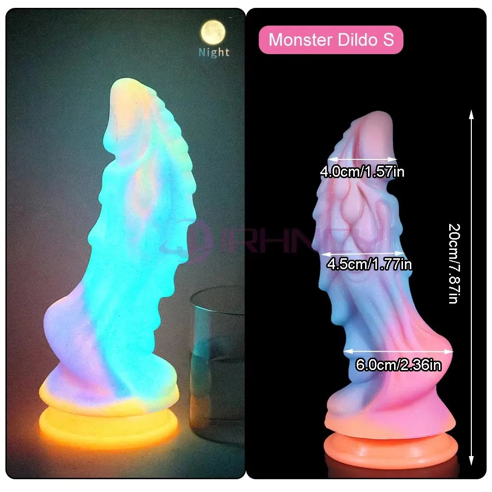 Leuchtende Tierdildos Pferd Realistischer Hundedildo Für Frauen Pferdehoden Monster Drachen-Analdildos Schöne Frauen Männer Sexspielzeug