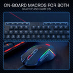 Redragon S141 Gaming-Tastatur- und Maus-Kombination, K515 kabelgebundene RGB-Membran-Tastatur und M616 kabelgebundene Gaming-Maus mit 10000 DPI im Bundle