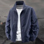 Herren Stehkragenjacke Frühling Atmungsaktiv Leicht Anti-Falten Windjacke Outdoor Sport Freizeit Schnelltrocknende Arbeitsjacken