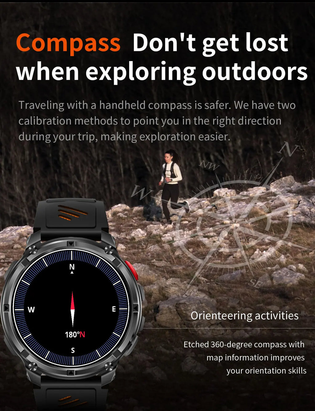 2026 Neue T-Rex3 Pro 1100mAh Akku Smartwatch GPS-Route 5ATM Wasserdicht Sport Lauf-Tracker Outdoor Kompass Militär-Smartwatch