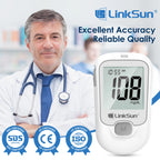 LinkSun G-425-1 Blutzuckermessgerät-Kit 50/100 Stück Teststreifen Lanzetten für Diabetes-Monitor Digitales Glukometer Blutzuckermessgerät
