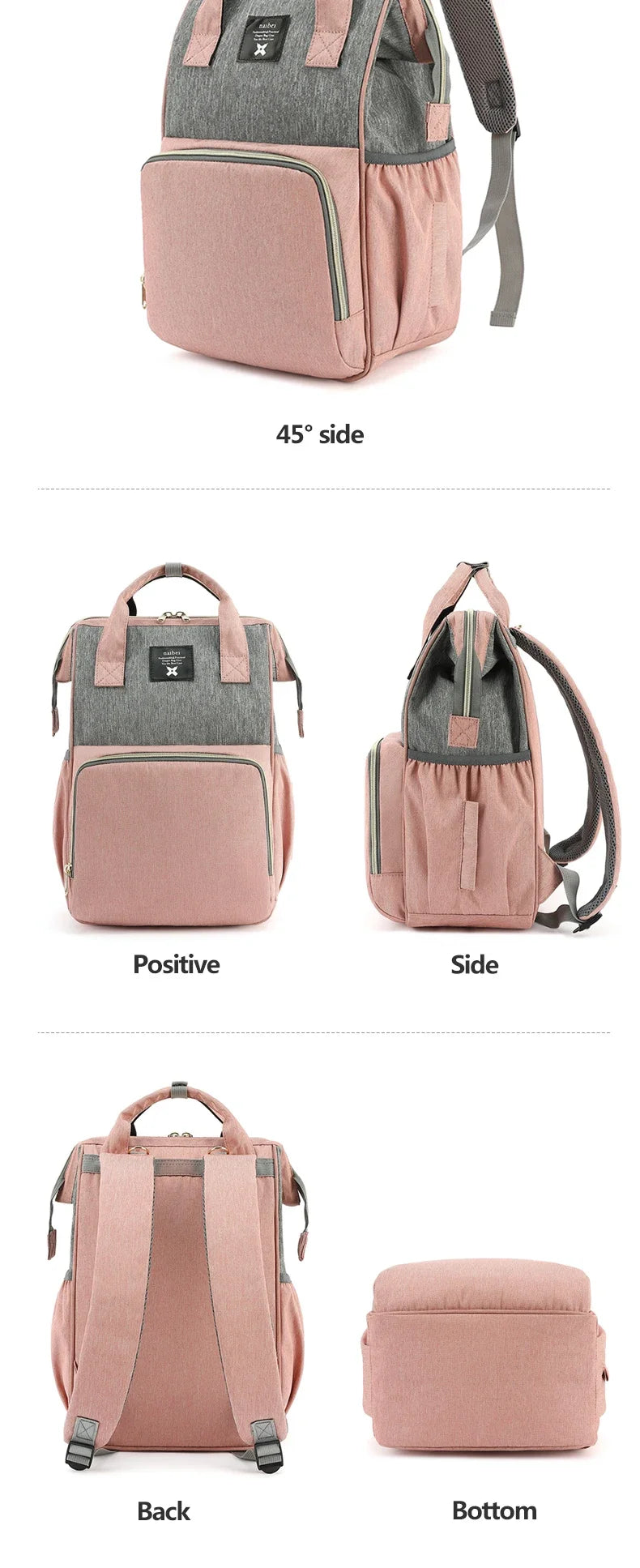 Wickeltasche Baby Wickeltasche Wasserdichter Rucksack Mode Mama Mutterschaft Markenrucksack für Mütter