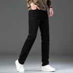 2026 98 % Baumwolle Elastische Baumwolljeans Herren Frühling Slim Straight Denim Hose Komfort Große Größe Koreanische Business Casual Hose