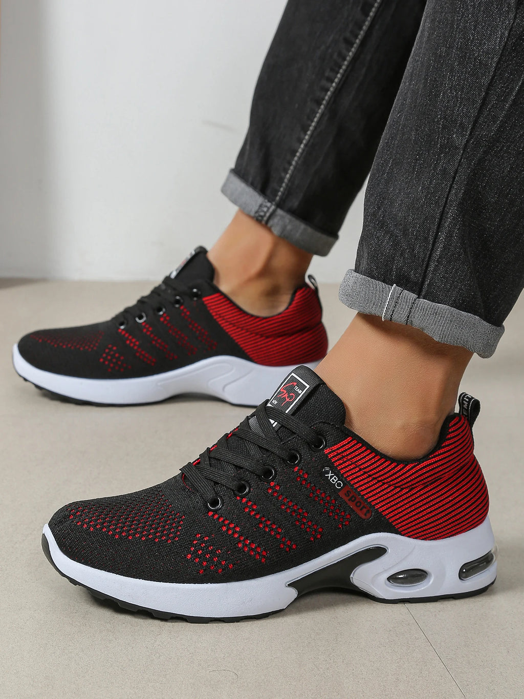 Herrenschuhe Mode Super Atmungsaktive Schnür-Laufschuhe – Rutschfest, langlebig und kissenweich – Herren Mode-Sneaker
