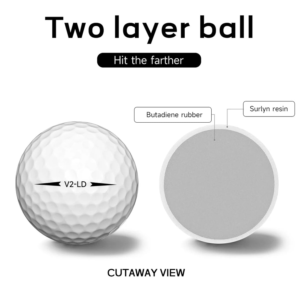 Caiton 100er-Pack 2-Schicht-Golfbälle – 332 Dimple, maximale Weite, Spin-Kontrolle, strapazierfähig, Präzision – für Golftraining & Spiel