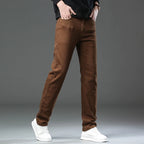 2026 98 % Baumwolle Elastische Baumwolljeans Herren Frühling Slim Straight Denim Hose Komfort Große Größe Koreanische Business Casual Hose