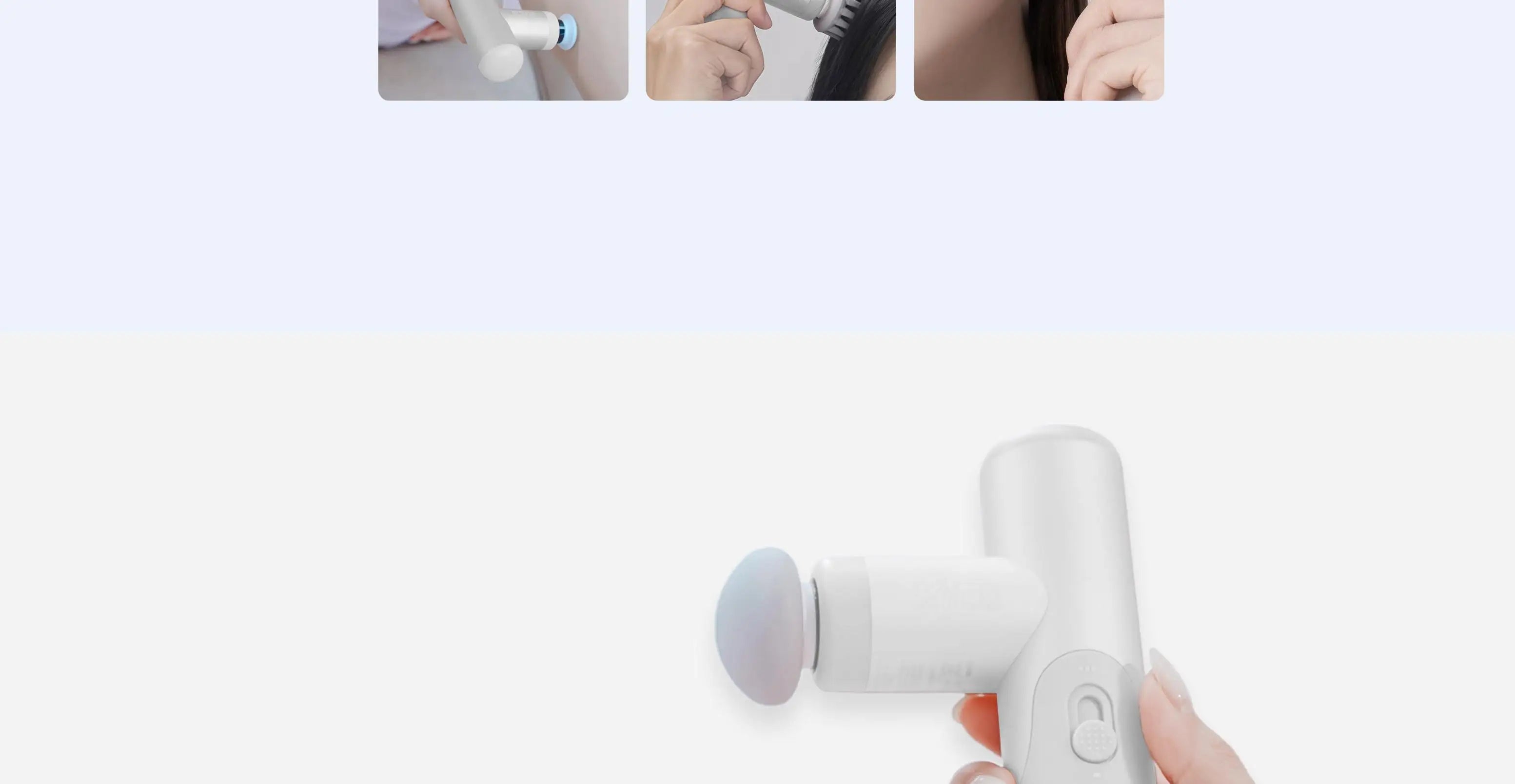 Kica Mini 3 Massagepistole, 3000 U/min stufenlose Geschwindigkeit, 7 kgf Schlagkraft, 4 Köpfe, 255 g leichter Sport-Muskelmassagegerät