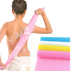 1x Japanisches Körperwaschhandtuch, Schönheits-Hautpeelingtuch, Waschlappen, Nylon-Badetuch, Hautpoliertuch, Rückenbürste
