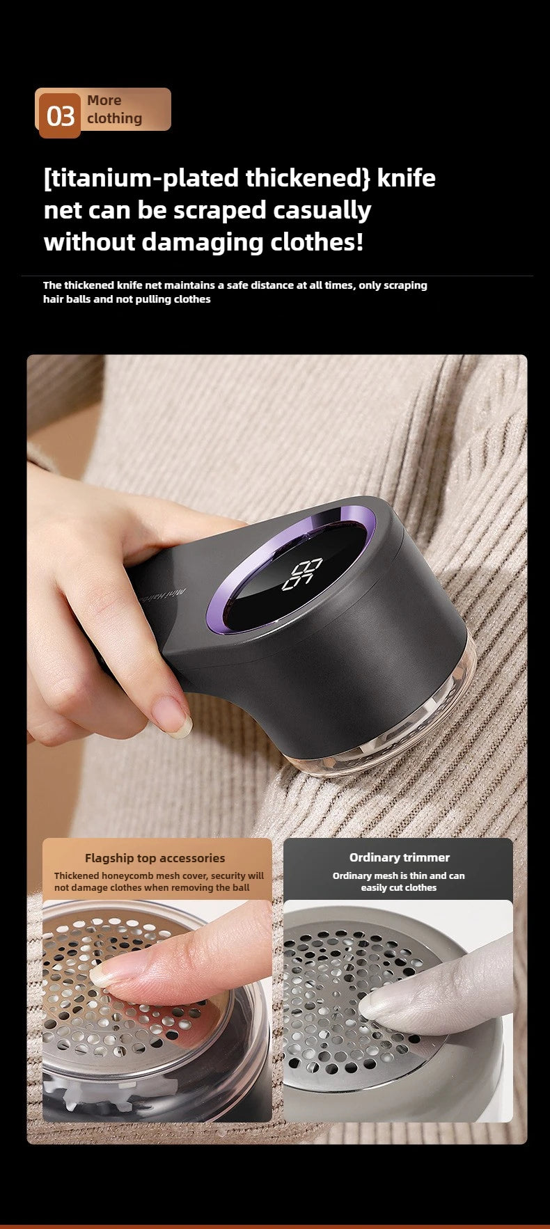 Fusselentferner für Kleidung, USB-elektrisch, wiederaufladbar, tragbarer Haarbällchen-Trimmer, Pullover-Rasierer, Fusselentfernungsgerät
