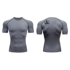 Grafische Kompressionsshirts für Herren, athletisch, schnell trocknend, Rash Guard, dehnbar, Baselayer, Unterhemden, Fitnessstudio, Workout, Lauf-T-Shirt-Oberteile