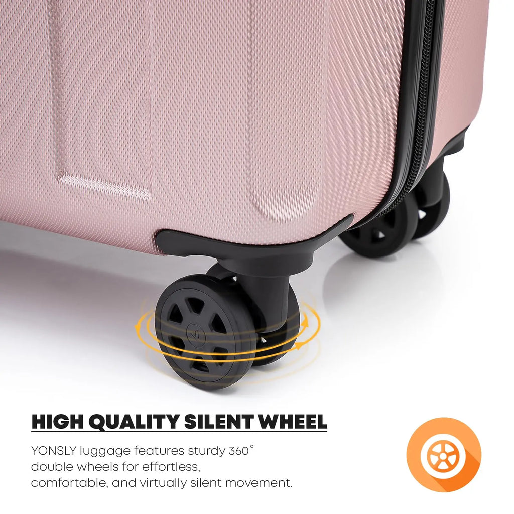 YONSLY Hartschalenkoffer 20/24/28 Zoll mit TSA-Schloss YKK-Reißverschluss 4 leise 360°-Rollen Netzfach Trolley Rollgepäck Handgepäck Koffer für Geschäftsreisen, Urlaube, Familienausflüge und Wochenendtrips