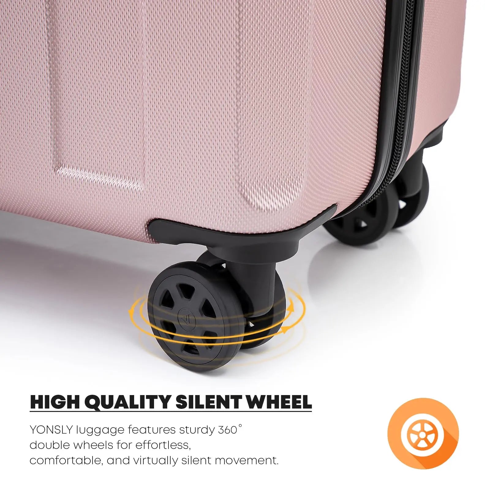 YONSLY Hartschalenkoffer 20/24/28 Zoll mit TSA-Schloss YKK-Reißverschluss 4 leise 360°-Rollen Netzfach Trolley Rollgepäck Handgepäck Koffer für Geschäftsreisen, Urlaube, Familienausflüge und Wochenendtrips
