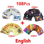 30-165 Stück Gold Pokemon Bunte Kartenset Schwarz Vmax Vstar Silber GX Box Pikachu Carta Glurak Deutsch Französisch Spanisch Spielkarten
