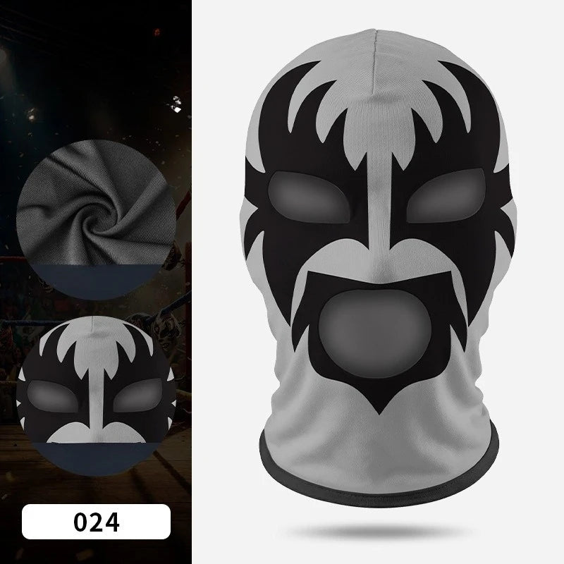 Boxmaske Wrestling Maske Elastische Milchseidenmaske Lycra Stoff Print Halloween Party Kostüm Partymaske