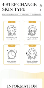 10 St. SADOER 24K Gold Vitamin C Hyaluronsäure Gesichtsmaske Feuchtigkeitsspendend Straffend Hydrierend Gesichtsmasken Hautpflegeprodukte