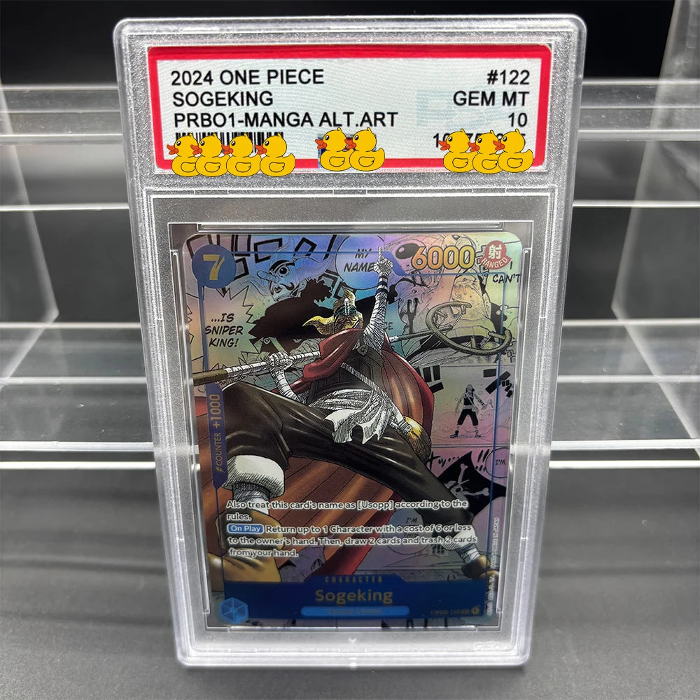 DIY OPCG Bewertungskarte Sammelkarte 2023 ONE MONKEY D. LUFFY OPO5-MANGA ALT.ART Kopie 10 Punkte Bewertungskarte Anime Spiel Geschenk