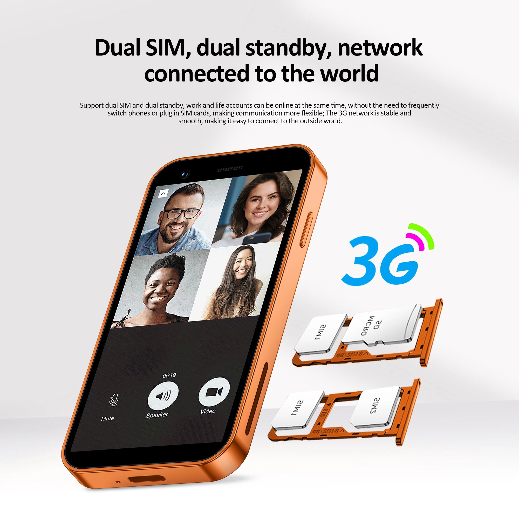 SERVO 18SE MINI 3G Pocket-Smartphone Android System Google Play 16GB ROM 2MP Kamera WiFi Super kleine Smartphones 2 SIM Standby