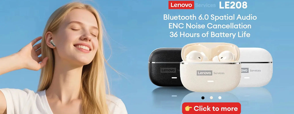 Lenovo LE503 OWS Kabellose Ohrhörer Bluetooth V6.0 Open-Ear Kopfhörer ENC Geräuschunterdrückung Earbuds Wasserdicht Lange Akkulaufzeit